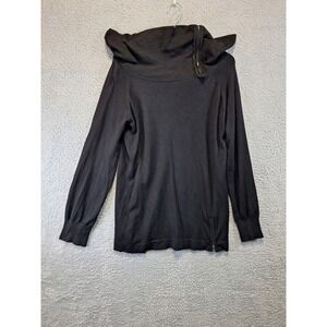 AGB Black Long Sleeve Sweater Women's Size L Viscose Nylon Blend Casual